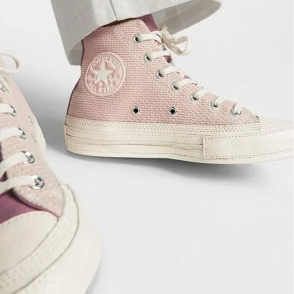 Converse Chuck 70 High Top All Star Sneakers Logo‎ Lace Up Pink (Size 8) - Picture 13 of 15